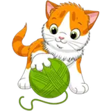 Un gato con un ovillo